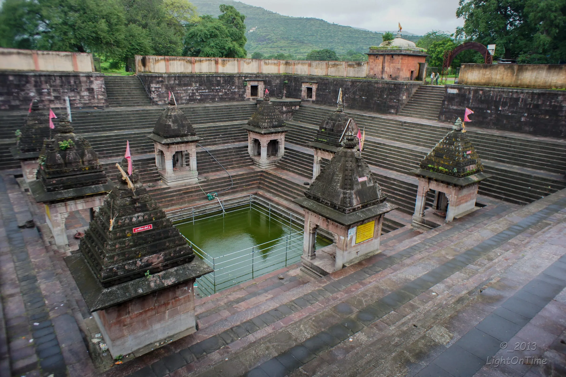The stepped temple tank near Grishneshwar Temple