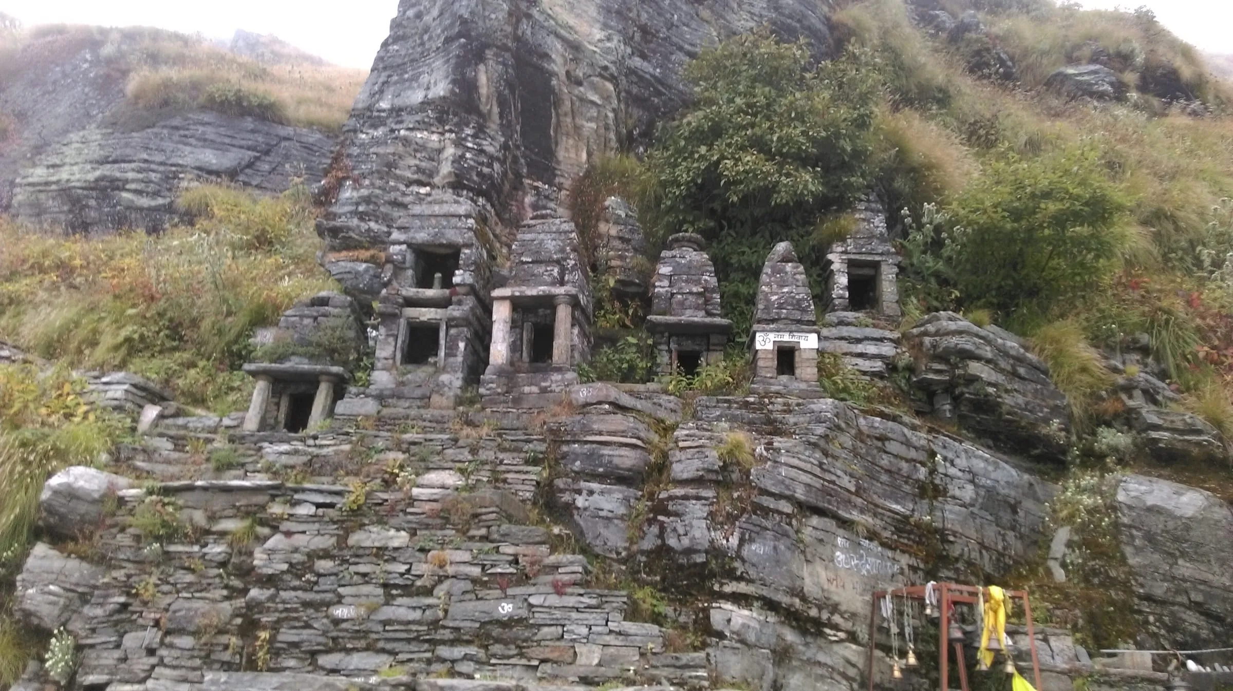 Stone temples beside the Rudranath temple